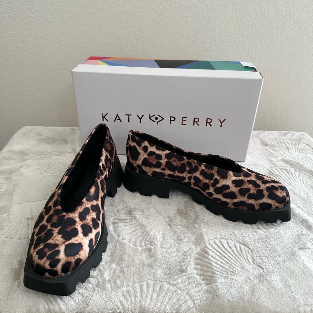 Katy Perry Collections Leopard Print Flats - Brown & Black - Picture 2 of 8